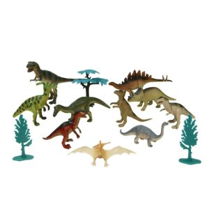 23Cm Kovada 13 Parça Dinozor Figür Oyun Seti