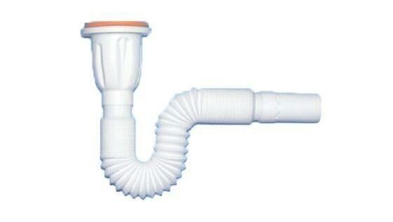 Muffmatik Plastik Süzgeç Körüklü Sifon Paslanmaz Haşere ve Koku Önleyici 74 Cm