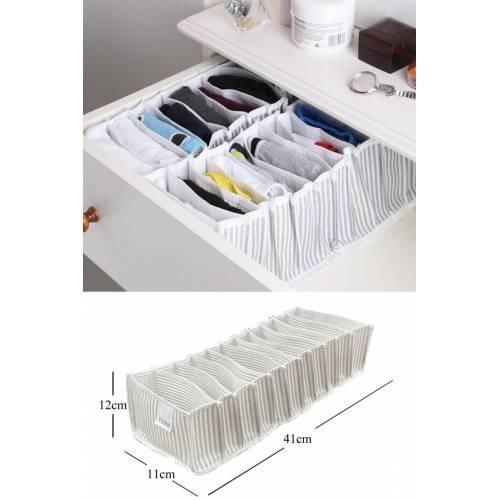 Alas S Akordeon Organizer Çok Amaçlı Açılıp Toplanır Kumaş Eşya Kutusu 41x12x11 Katlanır Giysi Kutu