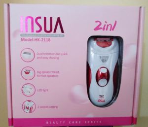 INSUA 2 In 1 Profesyonel Kadın Epilasyon Aleti Genital Bölge Traş Makinesi Şarjlı Işıklı