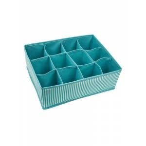 Katlanabilir 12 Bölmeli Çekmece içi Organizer 31x25x12 Çok Amaçlı Kumaş Eşya Kutusu Katlanır Kutu