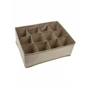 Katlanabilir 12 Bölmeli Çekmece içi Organizer 31x25x12 Çok Amaçlı Kumaş Eşya Kutusu Katlanır Kutu