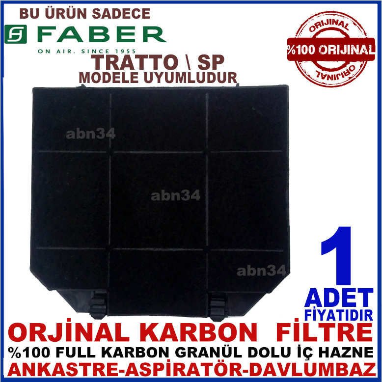 FABER TRATTO \ SP ANKASTRE DAVLUMBAZ ASPİRATÖR KARBON FİLTRESİ-1013