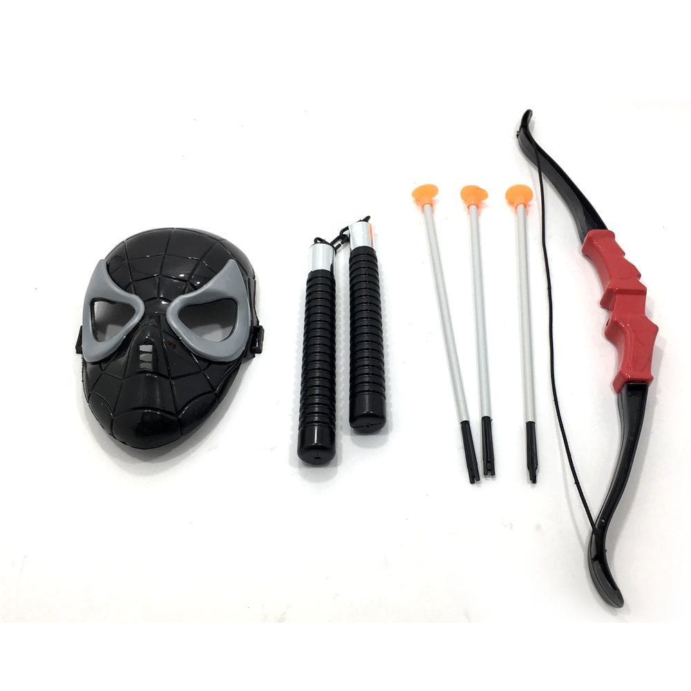 Maskeli Nunçakulu (Mınçıka) Oklu ve Yaylı Oyuncak Ninja Seti