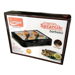 Elektrikli Seramik Barbekü Izgara Seti Kokusuz Dumansız Grill Ocak Armia AR-3031