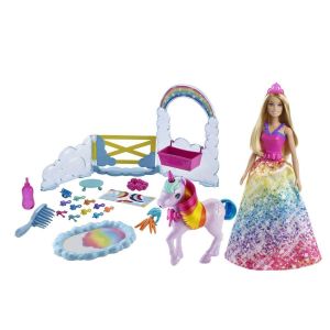 GTG01 BARBİE DREAMTOPİA BEBEK VE TEK BOYNUZLU AT