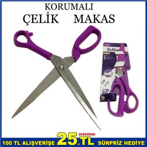 24 CM KORUMALI DAYANIKLI PASLANMAZ ÇELİK MAKAS-3