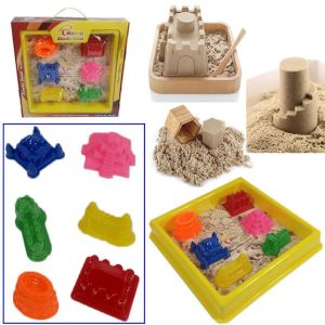 Heroes Kinetic Sand Kum Havuzu Ve Kum Kalıpları Tam Set 6 Parça Rengarenk Oyun Kalıpları