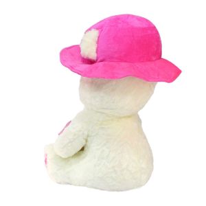 Seni Seviyorum Kalpli Şapkalı Ayı Peluş Oyuncak 55 cm