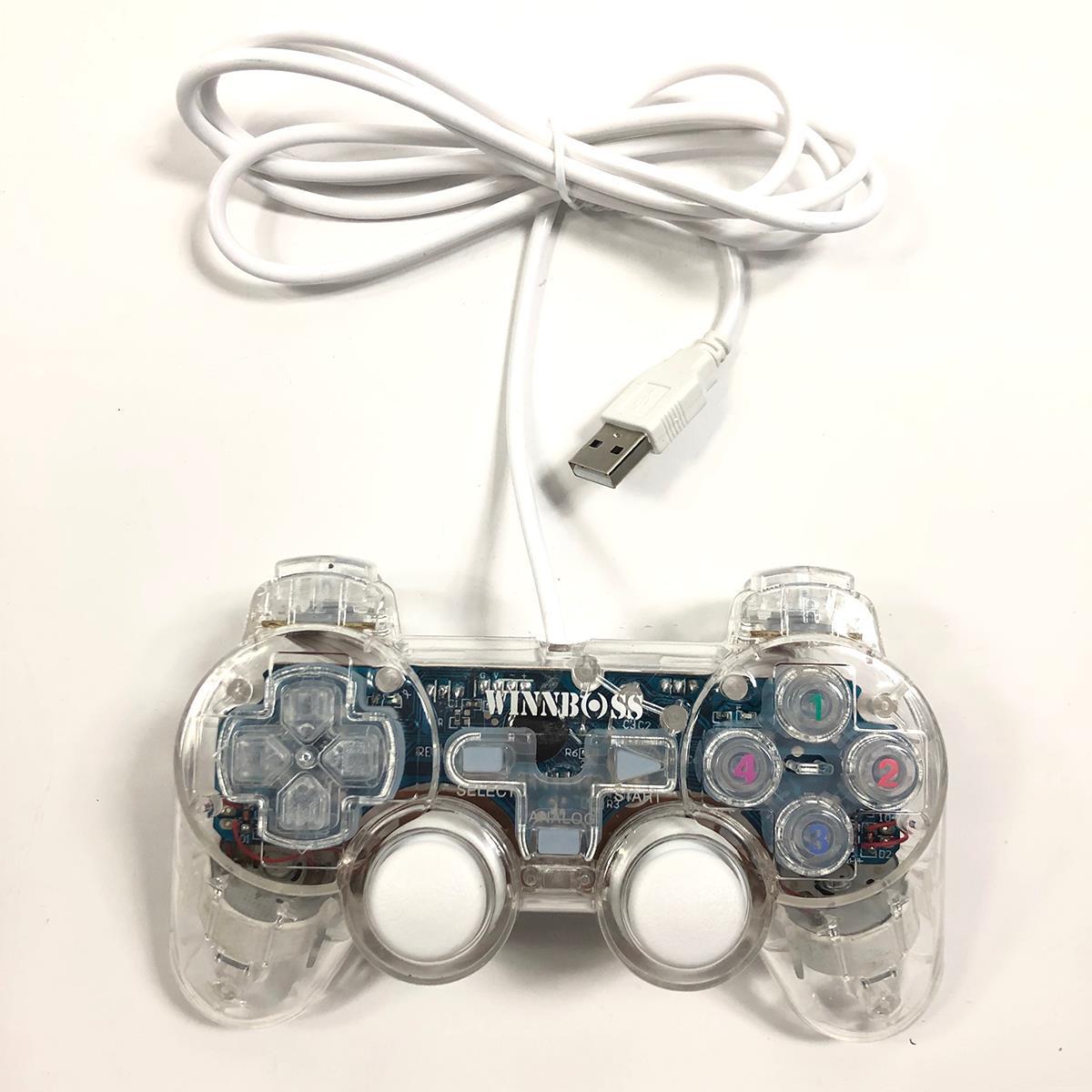 Winnboss Oyun Kolu USB 2.0 Giriş Şeffaf Işıklı Titreşimli Analog