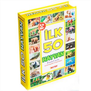 İlk 50 Hayvan Kartları Çocuklar İçin Eğitici ve Zeka Geliştirici Oyun Kartları