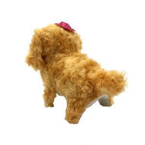 Pille Çalışan Hareketli Sesli Havlayan Peluş Oyuncak Köpek 17cm