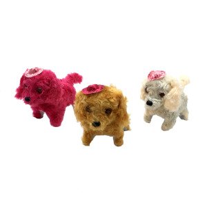 Pille Çalışan Hareketli Sesli Havlayan Peluş Oyuncak Köpek 17cm