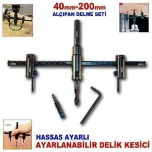 40-200mm Arası Ayarlı Alçıpan Delme Panç Seti Her Matkapa Uygun