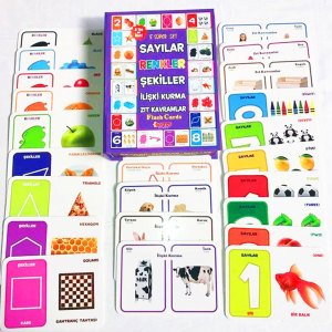 Renk,Sayı,Şekil,İlişki Kurma,Zıt Kavram Eğitimli 5 Süper Set - Çocukların Zeka Gelişimine Yardımcı