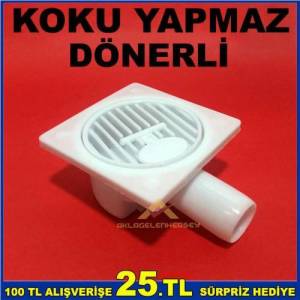 Koku Yapmaz Dönerli Lüks Yer Sifonu 10x10cm