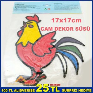 SİHİRLİ MAGİC JEL VİTRAY HOROZ CAM DEKOR SÜSÜ
