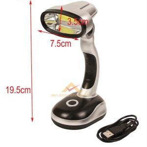 Portatif Bilgisayar Çalışma Masası Lambası Usb+Pilli Cob Led Oynar Başlı Işıldak,Kitap Okuma Lambası