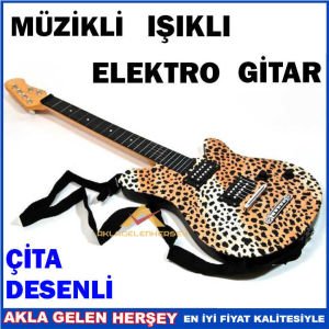ÇİTA DESENLİ MÜZİKLİ IŞIKLI ELEKTRO GİTAR