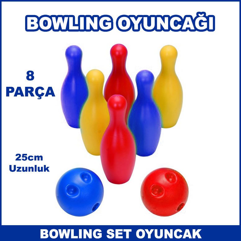 8 Parça Bowling Oyucak Seti Spor ve Beceri Oyuncakları - Bowling Oyuncağı