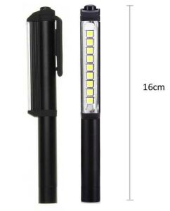 Kalem Tipi 9 Led Mıknatıslı Çalışma Feneri,Mor Işıklı Para Kontrol Feneri ile 9 SMD Led Tamir Feneri