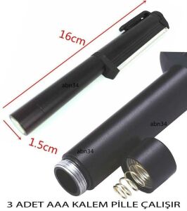Kalem Tipi 9 Led Mıknatıslı Çalışma Feneri,Mor Işıklı Para Kontrol Feneri ile 9 SMD Led Tamir Feneri