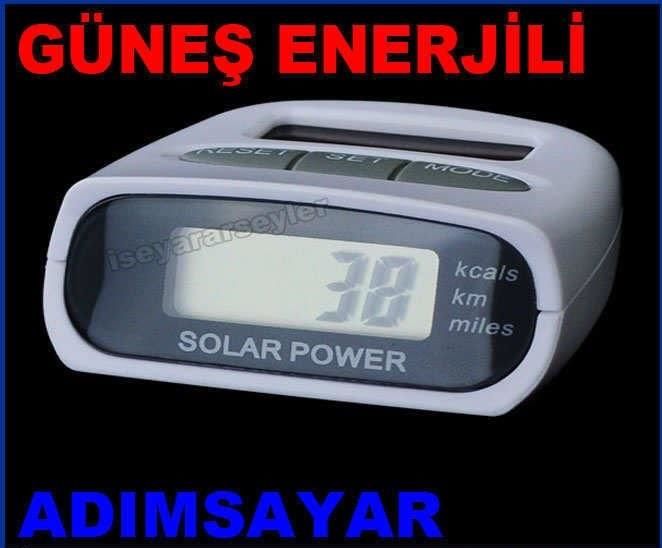 Kemere Takılan Güneş Enerjisiyle çalışan Solar Pedometre Elektronik Adımsayar