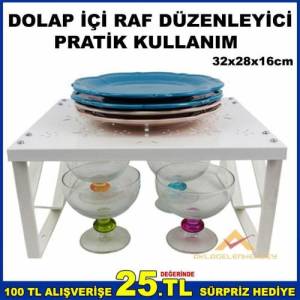 Gerok Pratik Kullanım Dolap İçi Raf Düzenleyici