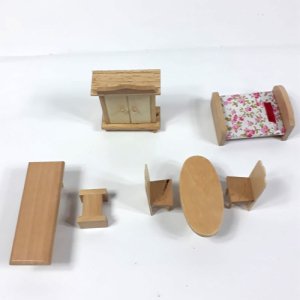 Ahşap Oyuncak Mobilya Seti Model 3 Eğitici Oyuncak 18x18x5 Cm