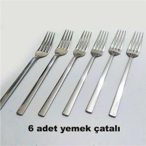 Lüks Çatal, Kaşık Takımı 36 Parça Düz Sade Paslanmaz Çelik Rostfrei Yemek Seti