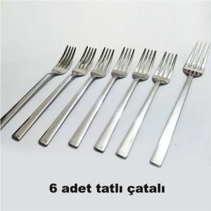 Lüks Çatal, Kaşık Takımı 36 Parça Düz Sade Paslanmaz Çelik Rostfrei Yemek Seti