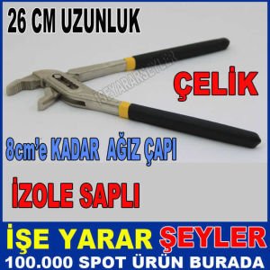 ÇELİK PAPAĞAN PENSE AYARLANABİLİR İZOLE SAPLI BORU ANAHTARI