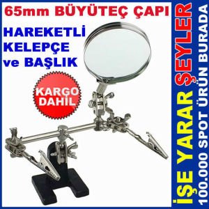 ÇOK YÖNLÜ FULL METAL TAMİRCİ BÜYÜTEÇ STANDI KD-3