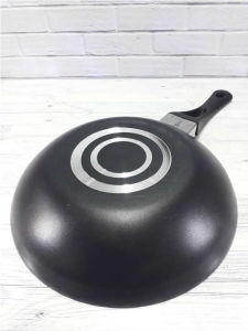 Granit Vog tava,28cm alüminyum üzeri granit kaplı wok tava,6cm derinliğinde sağlıklı pişirme tavası