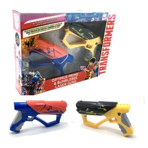 Pille Çalışan Işıklı Sesli 2'li Transformers Lazer Silah Oyuncağı Lazer Tabanca