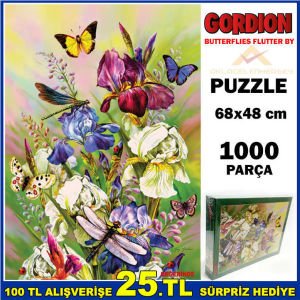 GORDİON 1000 PARÇA BÜYÜK BOY PUZZLE BUTTERFLIES