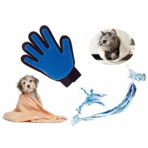Tek Taraflı Kedi Köpek Tüy Toplama Eldiveni  Mavi Yumuşak doku Hijyenik