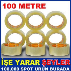 1 ADET ŞEFFAF SAĞLAM KALİTELİ 100 METRE KOLİ BANDI-3