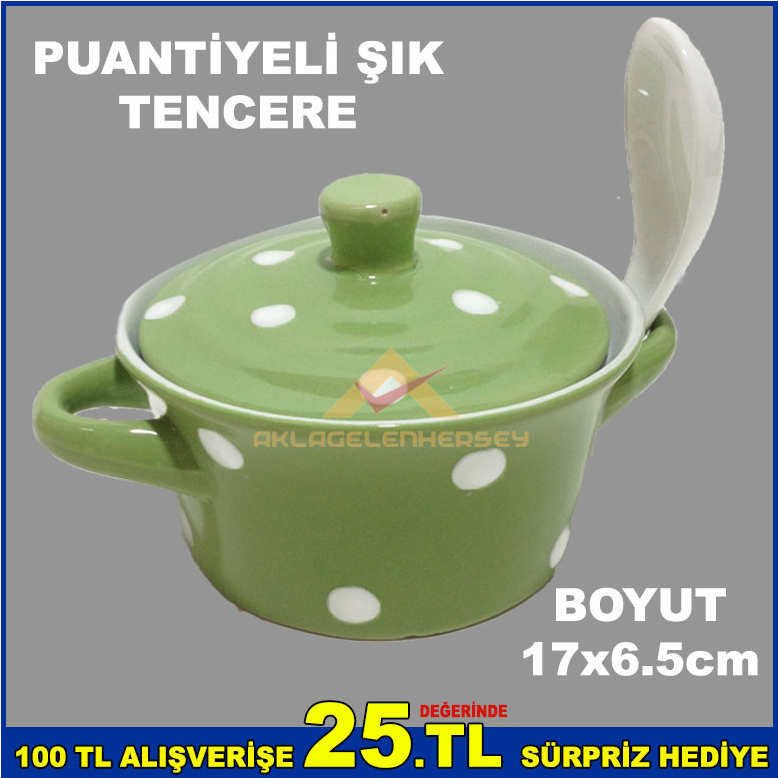 17x6.5cm ÇİFT KULPLU VE KAŞIKLI PORSELEN ÇORBA KASESİ,SAKLAMA KABI