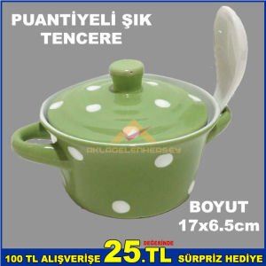 17x6.5cm ÇİFT KULPLU VE KAŞIKLI PORSELEN ÇORBA KASESİ,SAKLAMA KABI