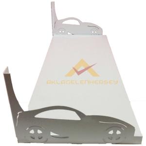 60x22cm BOYUTLARINDA ARABA MODEL DUVARA MONTE EDİLEBİLİR DEKORATİF TASARIMLI DUVAR RAFI