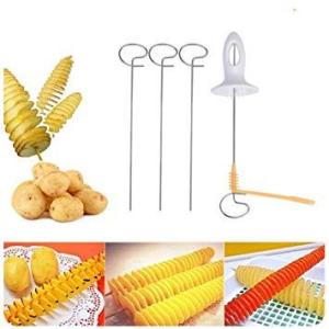 Patetes Cipsi Hazılama Şişi Evde Pratik Cips Hazırlama 4lü şiş
