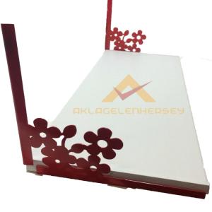 60x22cm BOYUTLARINDA ÇİÇEK MODEL DUVARA MONTE EDİLEBİLİR DEKORATİF TASARIMLI DUVAR RAFI