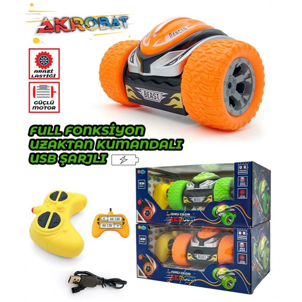 DMNYT376 Kumandakı Uzay Çılgın Akrobat Aracı USB Şarjlı