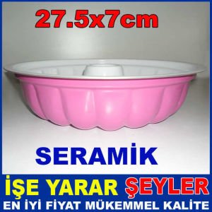 SERAMİK KEK KALIBI DİLİMLİ YUVARLAK KEK KALIBI