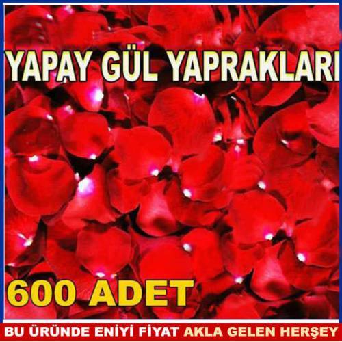 Yapay Kırmızı Gül Yaprakları Nikah,Düğün,Parti Dekoru,Sevgiliye Show ile Hediye Sunumu 600ad 5cm abnn