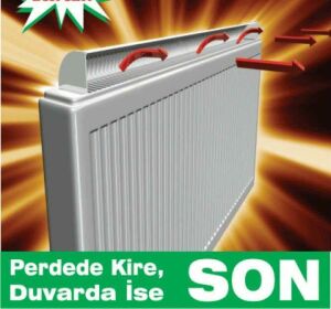 Isıfan Radyatör Üstü Isı Yönlendirici Hava Nemlendirici Doğalgaz Tasarruf Ürünü Perde Duvar Korucu