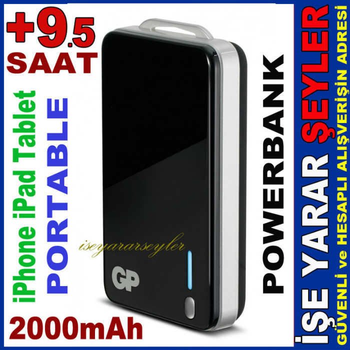 GP XPB28 PORTABLE POWERBANK 9.5 SAAT EXTRA ŞARJ