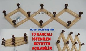 AKORDEON MODEL AÇILIP KAPANAN 10 KANCALI ASKILIK