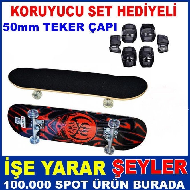 KURU KAFA DESENLİ SİLİKON TEKERLEKLİ KAYKAY KD